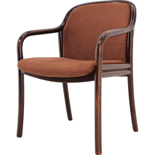 Poltrona vintage in legno curvato, Germania anni '70