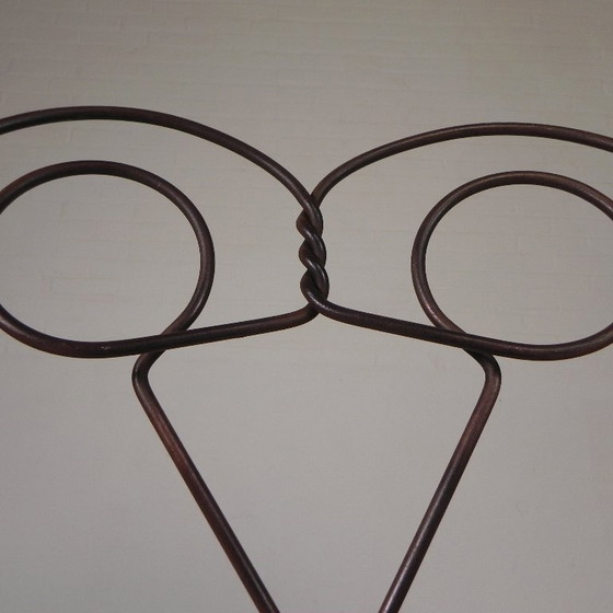 Image 1 of Elegant steel American ice cream parlor chair, 1940s