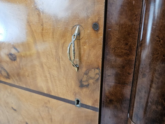 Image 1 of 1940s Art Decò sideboard in walnut and blond walnut