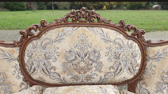 Canapé Baroque Italien – Meubles, Textile, Wood (photo 4 of 7)
