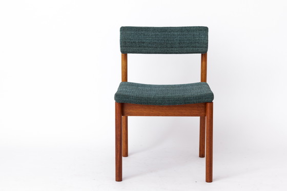 Image 1 of Rare Vintage Teak Desk Chair | Mid-Century Office Chair (1960s-1970s) | Original Green Upholstery