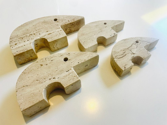 Image 1 of Family of 4 travertine anteaters - Fratelli Mannelli