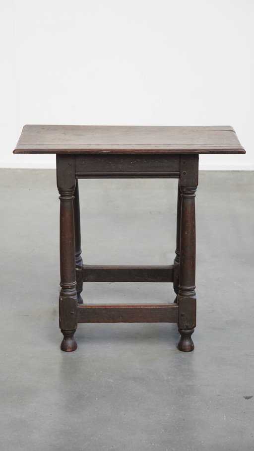 Large Antique English Side Table/Stool
