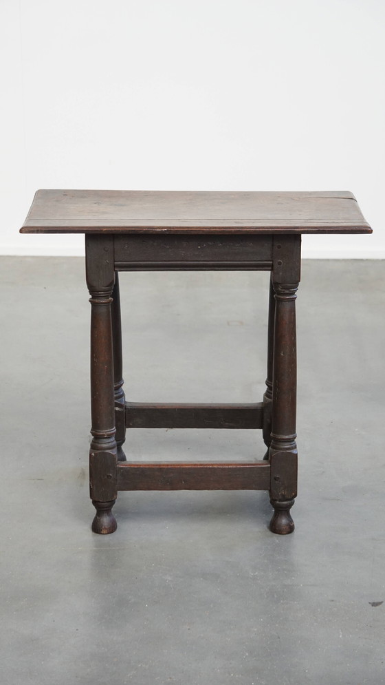 Image 1 of Grote Antieke Engelse Bijzettafel/Stool