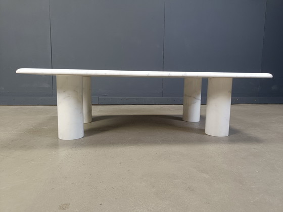 Image 1 of Table basse en marbre de Carrare Angelo Mangiarotti pour Up&Up, Italie