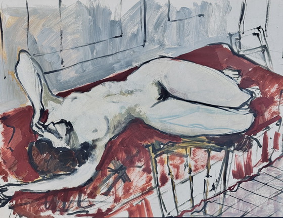 Image 1 of Jean Marie Planque - 1970 - Magnifico dipinto di nudo