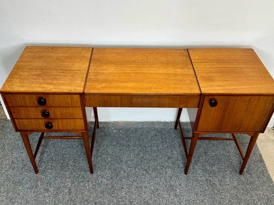 Tocador de teca de diseño danés Mid Century, años 60, Adolphsen & Søn, Cómodas, Madera, Marrón (foto 11 de 15)