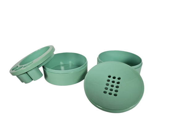 Gedy - Design Makio Hasuike - Zahnbürstenhalter/Seifenschale/Becher - Italien - 80er – Dekoration, Plastic (photo 3 of 5)