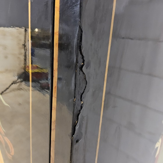 Image 1 of Vintage Chinese Pagoda kast tradioneel tafereel (bohemian / oosterse kast) tv kast