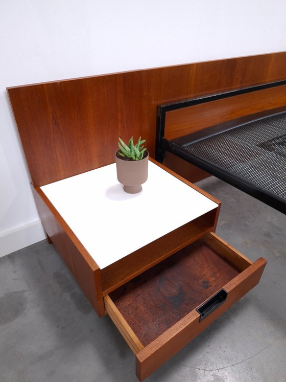 Double bed Japanese Series Cees Braakman for Pastoe and Auping with nightstands – Metal (photo 10 of 20)