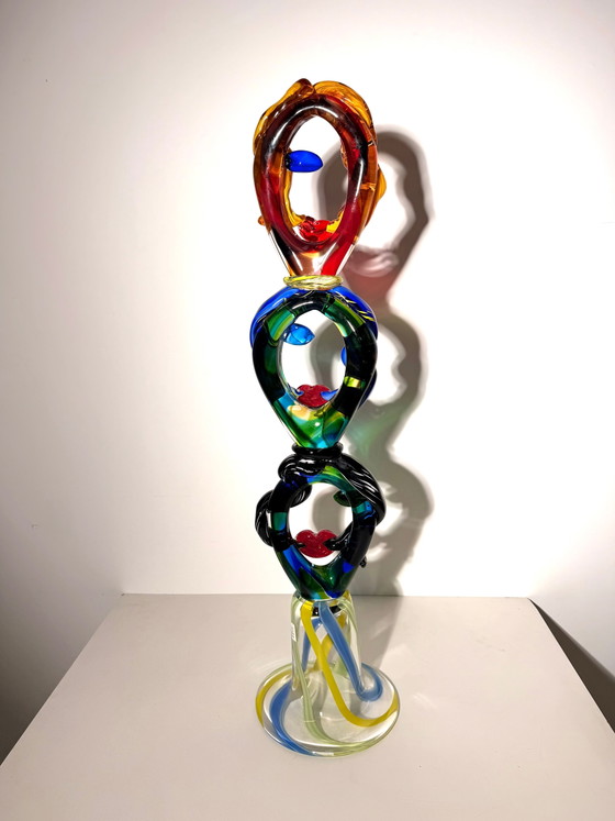 Escultura de tótem de cristal artístico estilo Murano – Glass (photo 3 of 7)