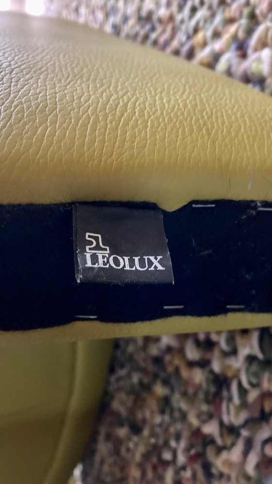 Leolux fauteuils, groen leer, Metaal, Modern (foto 4 van 12)