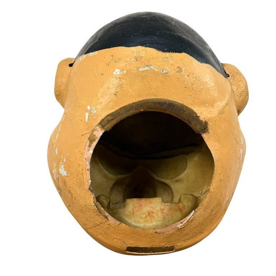 Image 1 of Testa da clown da carnevale vintage – grande decorazione in fibra di vetro per sfilate