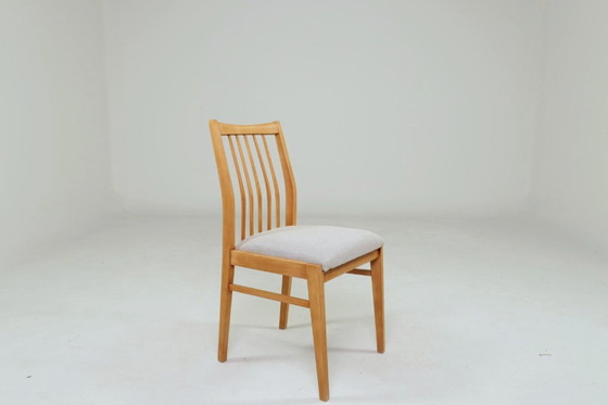 Image 1 of Sedie da pranzo scandinave con motivo a spina di pesce, set da 4 pezzi