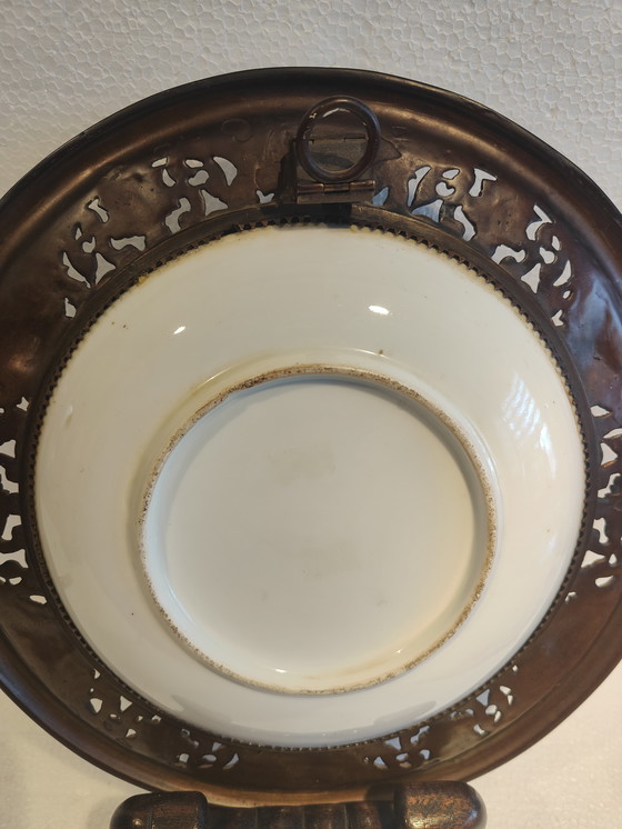 Image 1 of KPM Style Porcelain Portrait Reveuse Plaque Bronze Dore Box Hand Painted