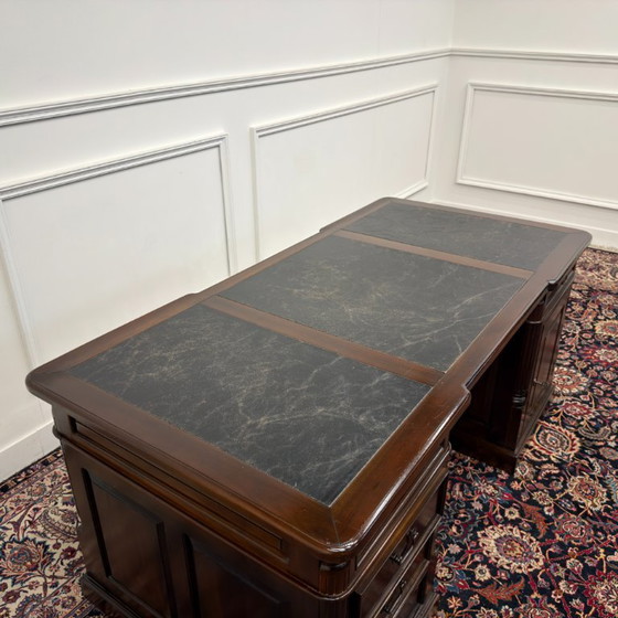 Classic English Desk Set with Office Chairs – Leather, Wood (photo 15 of 23)