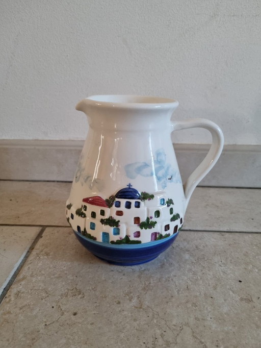 karaf waterkan wijnkaraf kan 1 L handgeschilderd sangria
