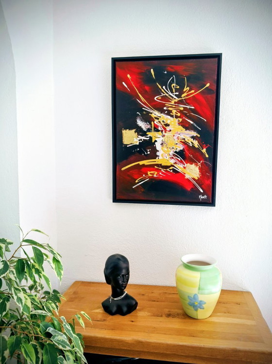 Image 1 of Jan MARTI - Red and Black - Framed artist's painting