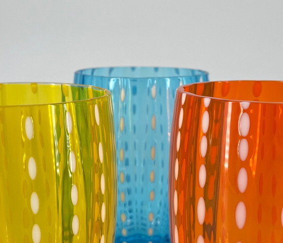 9x Bicchieri Zafferano „Perle“, Design: Federico de Majo – Bicchieri e caraffe, Glass (photo 8 of 13)