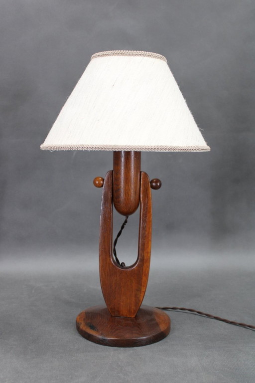 1960s Oak Table or Wall Lamp, Czechoslovakia