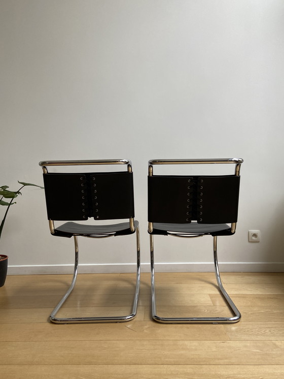 Image 1 of 2X Im Stil von MR10 Mies van der Rohe Knoll Stühle
