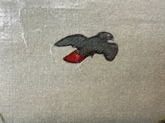 Image 1 of Vintage linen school map - Hippopotamus