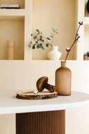Dining Table Half Oval Concrete Cire Studio Nena Design