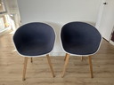 8x Hay About A Chair wit en gestoffeerd