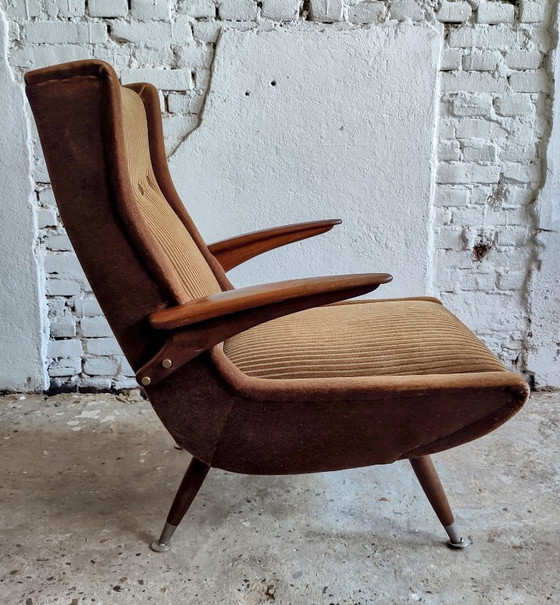 Image 1 of Midcentury Set 3-Seater Sofa and Two Armchairs Scandinavian Design