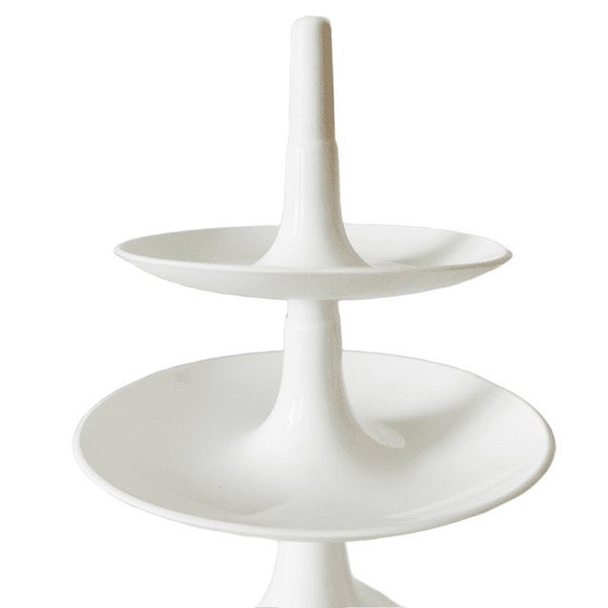 Image 1 of Étagère vintage Koziol Babell : étagère de service empilable blanche des années 1990