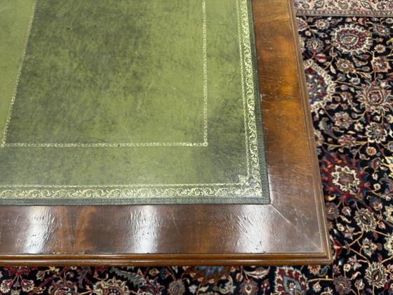 Grande Scrivania Partner Inglese Antica – Scrivanie, Leather, Wood (photo 21 of 22)