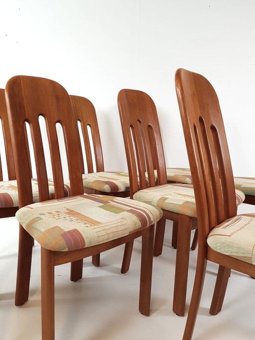Chaises vintage Ansager Møbler 8 chaises design scandinave en teck