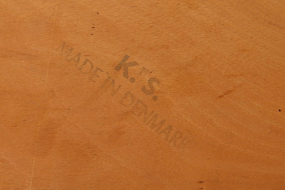 Image 1 of Set of 2 Henning Kjærnulf Armchairs, Korup Stolefabrik 1960s, Danish Teak Chairs, Black Leather, Mid Century Modern