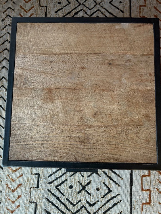 Image 1 of Industriële houten salontafel