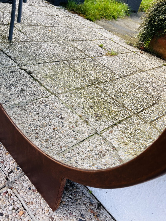 Image 1 of Miroir biseauté rond en bois