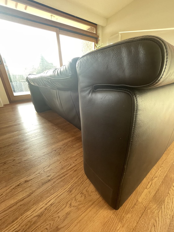 Image 1 of Rolf Benz - 3 seater - black leather - mid century 