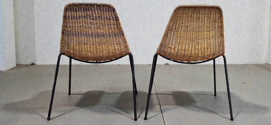Sedie in Vimini di Gian Franco Legler, anni '50 – Pierantonio Bonacina, Sedie da pranzo, Wicker, Metal (photo 8 of 11)