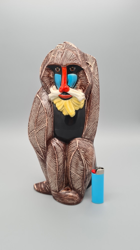 Image 1 of RARE Figurine en porcelaine Goebel - Mandrill / Baboon Modèle 36 703 31 1986 Allemagne de l'Ouest