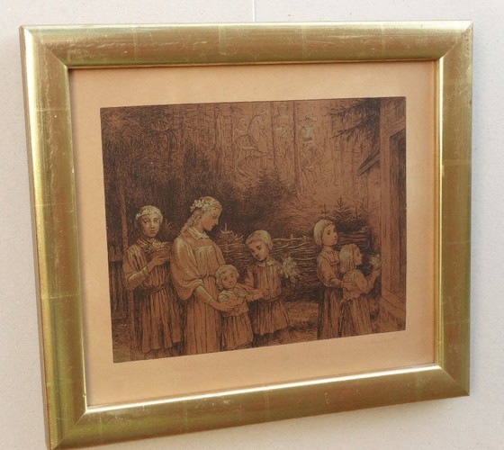 Image 1 of Navidad, niños 1897, xilografía, Wilhelm Steinhausen (1846-1924)