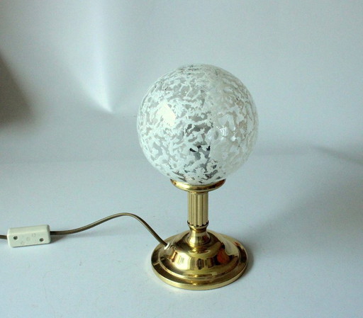 Lámpara de mesa con diseño de los años 70, lámpara de globo