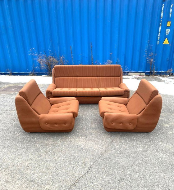 Image 1 of Canapé et fauteuils de style Mid-Century par Jitona, design tchèque des années 1970