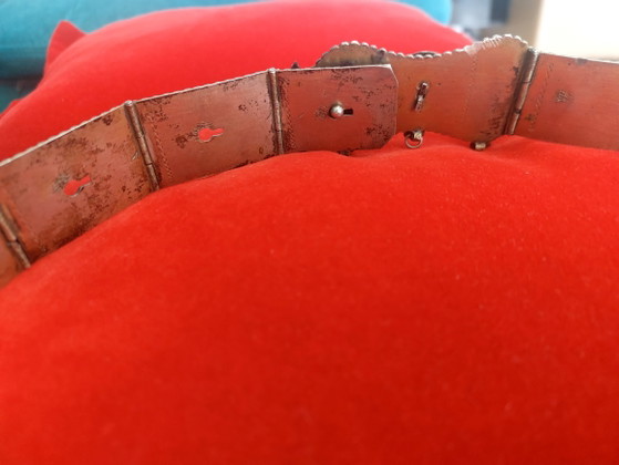 Antique Ottoman Stamped Silver Wedding Belt – 19th Century – gelin kemeri, Decorative Objects (photo 5 of 11)