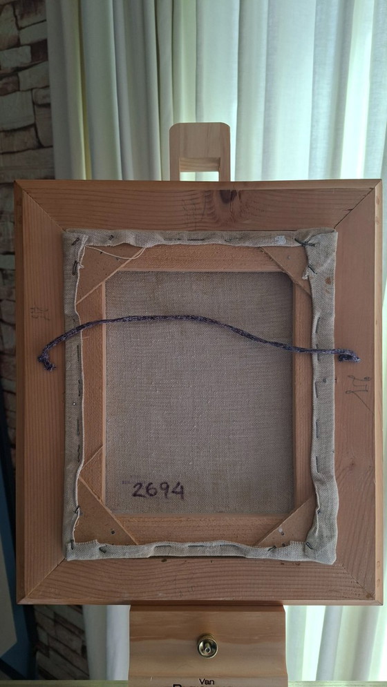 Image 1 of  A. Koyarova (1996) – Winters dorpsgezicht Bozhentsi – Olieverf op linnen