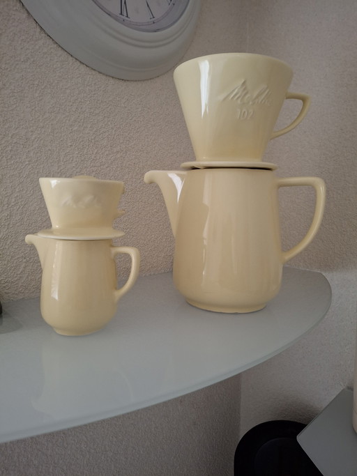 Preciosos juegos de café vintage Melitta 102 de los años 60/70. + pequeño Melitta