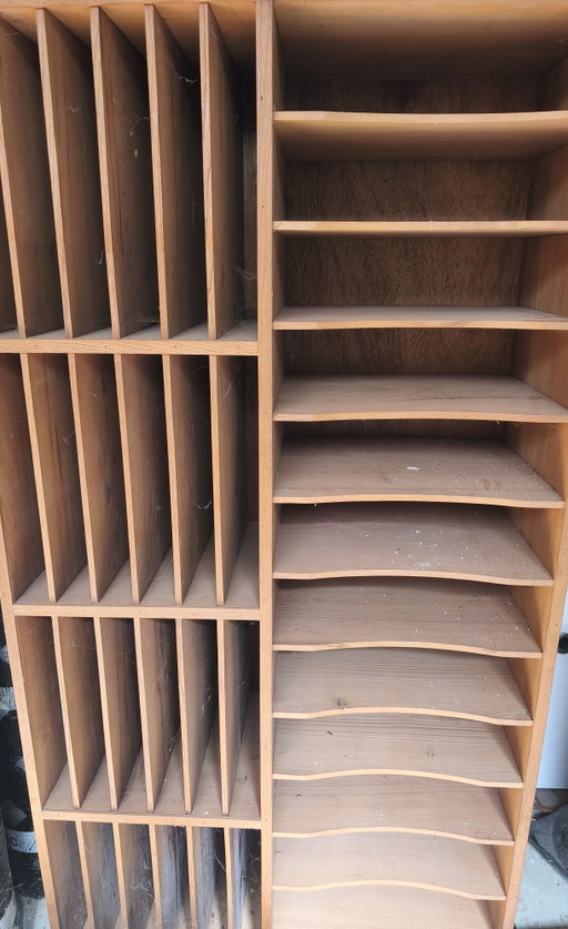 Vintage Briefkastenschrank aus Holz