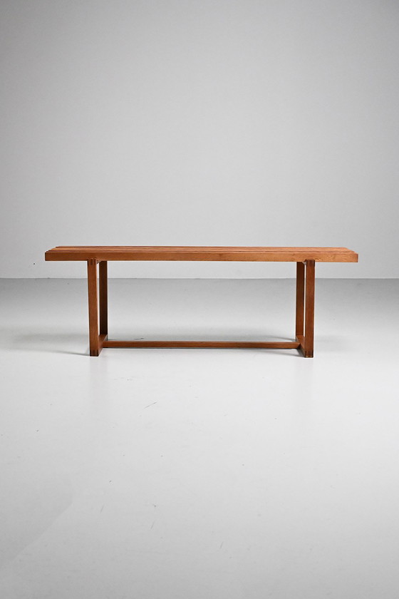 Image 1 of Prachtig eiken lattenbankje