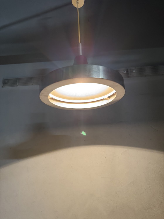 Image 1 of Red metal pendant lamp 1960s