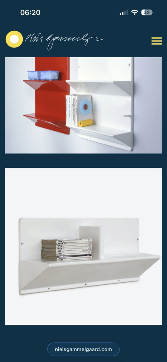 Image 1 of Niels Gammelgaard – rare IKEA KÄMPE set with 2 shelves in red (1997) | Design classics & collector's items