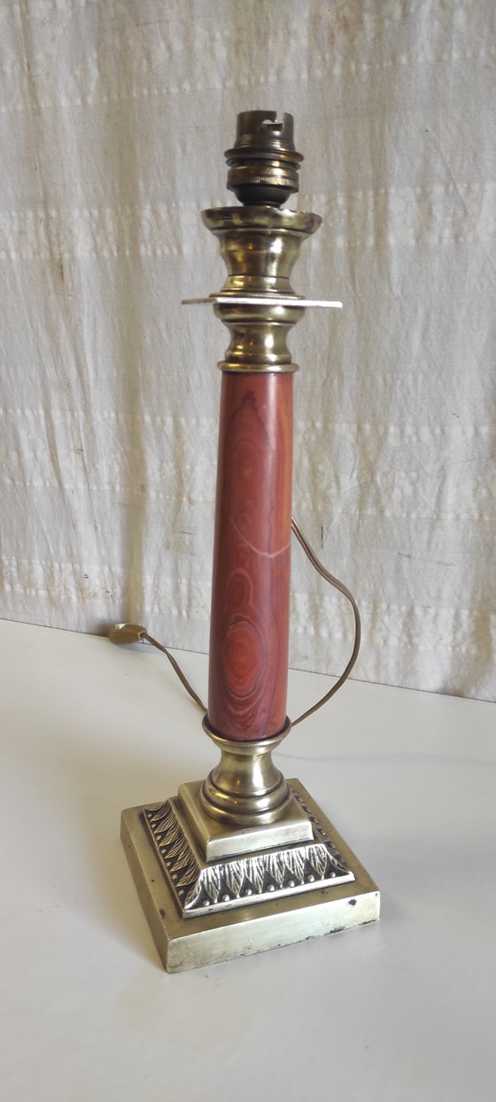 Bronze and marble table lamp - 19th century (photo 3 of 8)