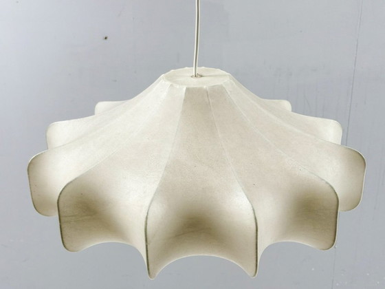 Image 1 of Mid-century Cocoon pendant lamp by Friedel Wauer for Goldkant Leuchten, Germany, 1970s.